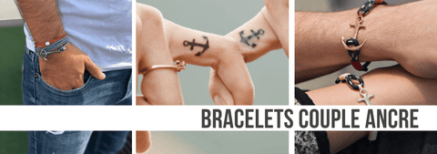Bracelets Couple Ancre