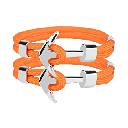 Bracelet Couple Ancre Orange