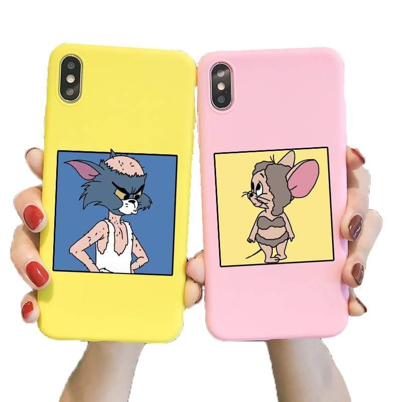 Coques Téléphone Couple Tom et Jerry