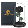 Rose Éternelle Sous Cloche Noire XL avec boite