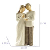 Statue Couple Croyant Insta-Couple® (Dimensions)