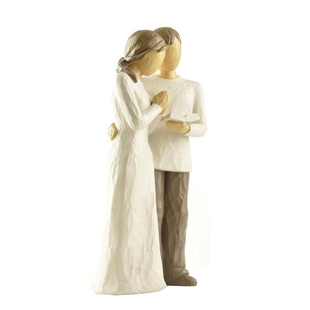 Statue Couple Croyant Insta-Couple® (Vue de profil)