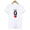 T-shirt Couple Roi et Reine de Coeur pour Femme Insta-Couple
