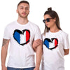 T Shirt Couple Drapeau France