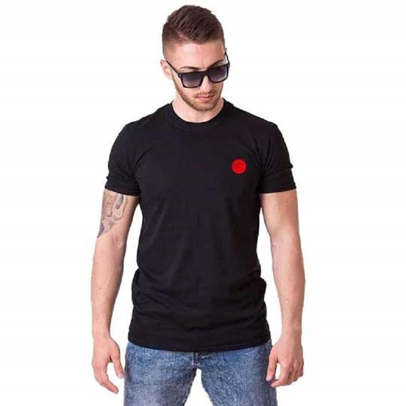 T Shirt Couple Red Point Homme