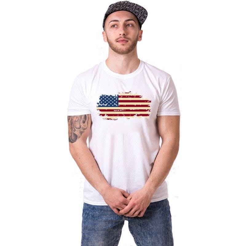 T Shirt Drapeau Etats Unis Américain