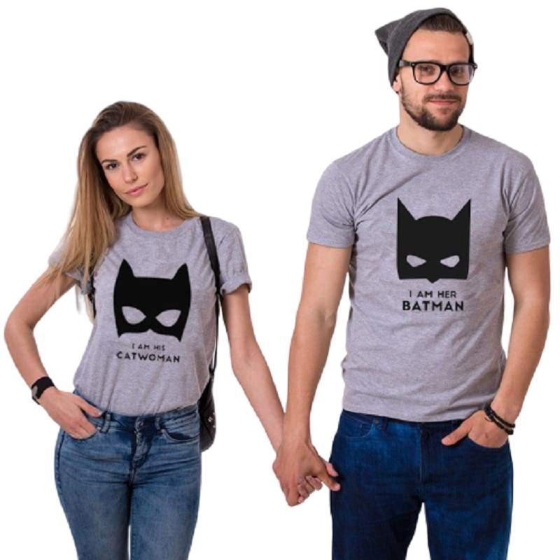 T Shirt Couple Batman Catwoman Insta Couple la Boutique de tous les Couples