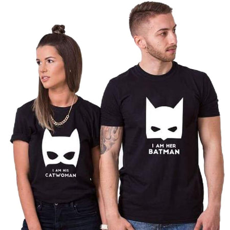 T Shirt Couple Catwoman et Batman Insta Couple la Boutique de tous les Couples
