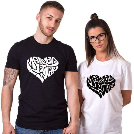 T Shirt Couple Coeur Insta Couple la Boutique de tous les Couples