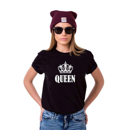 T Shirt Couple King et Queen pour Femme Insta Couple la Boutique de tous les Couples