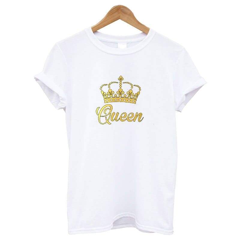 T Shirt Couple Reine Roi pour Femme Insta Couple la Boutique de tous les Couples