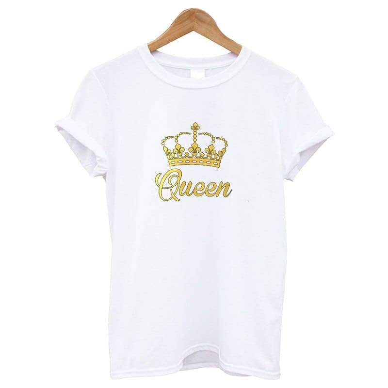 T Shirt Couple Reine et Roi pour Femme Insta Couple la Boutique de tous les Couples