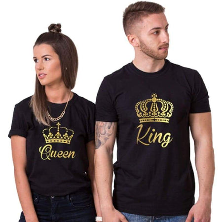T Shirt Couple Roi Reine Insta Couple la Boutique de tous les Couples