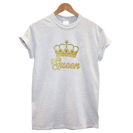 T Shirt Couple Roi & Reine pour Femme Insta Couple la Boutique de tous les Couples