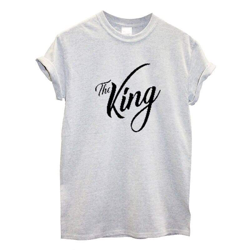 T Shirt Couple The King et His Queen pour Homme Insta Couple la Boutique de tous les Couples