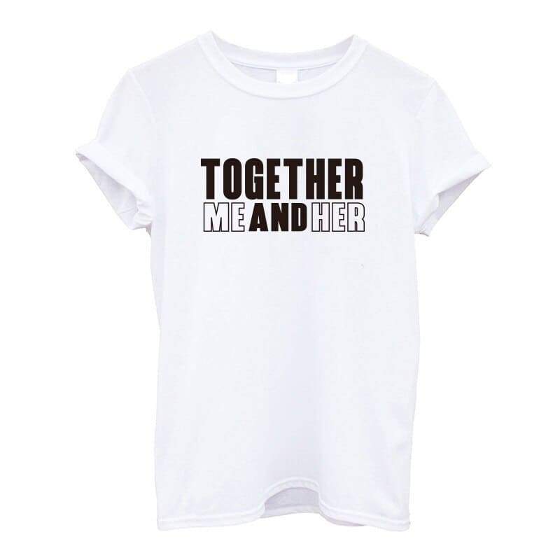 T Shirt Couple uni pour Femme Insta Couple la Boutique de tous les Couples