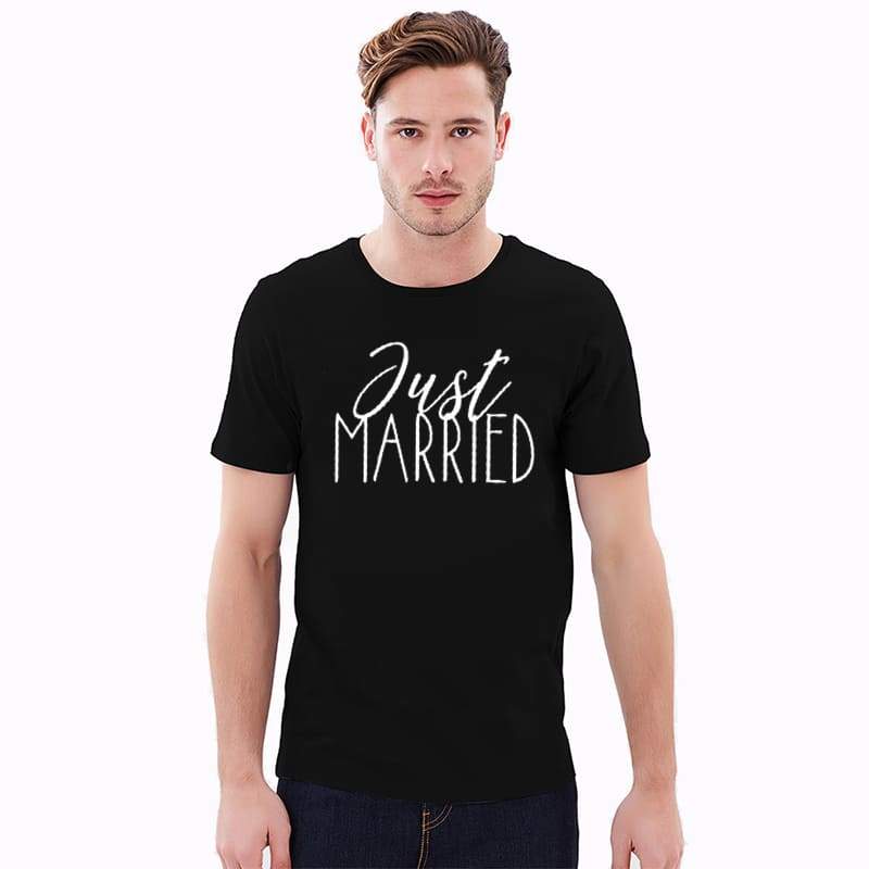 T shirt couple Just Married pour homme insta couple la boutique de tous la boutique de tous les couples