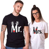 couple avec T shirt couple Mr et MRS édition Noël insta couple la boutique de tous la boutique de tous les couples